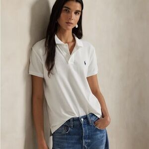 Polo Ralph Lauren Iconic Classic Fit White Polo Tee